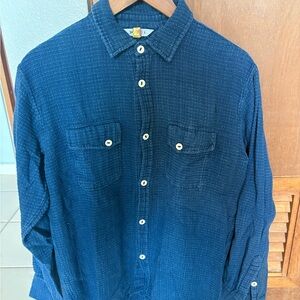 3sixteen Indigo Waffle Knit Shirt